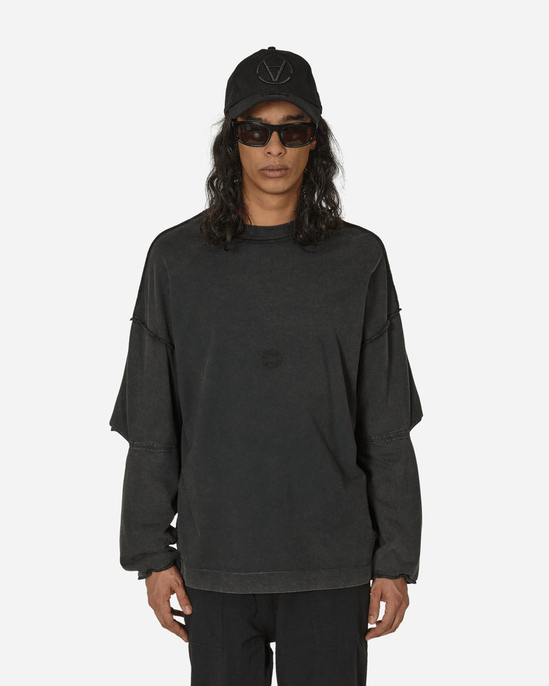 Cut-Out Elbow Longsleeve T-Shirt Washed Black