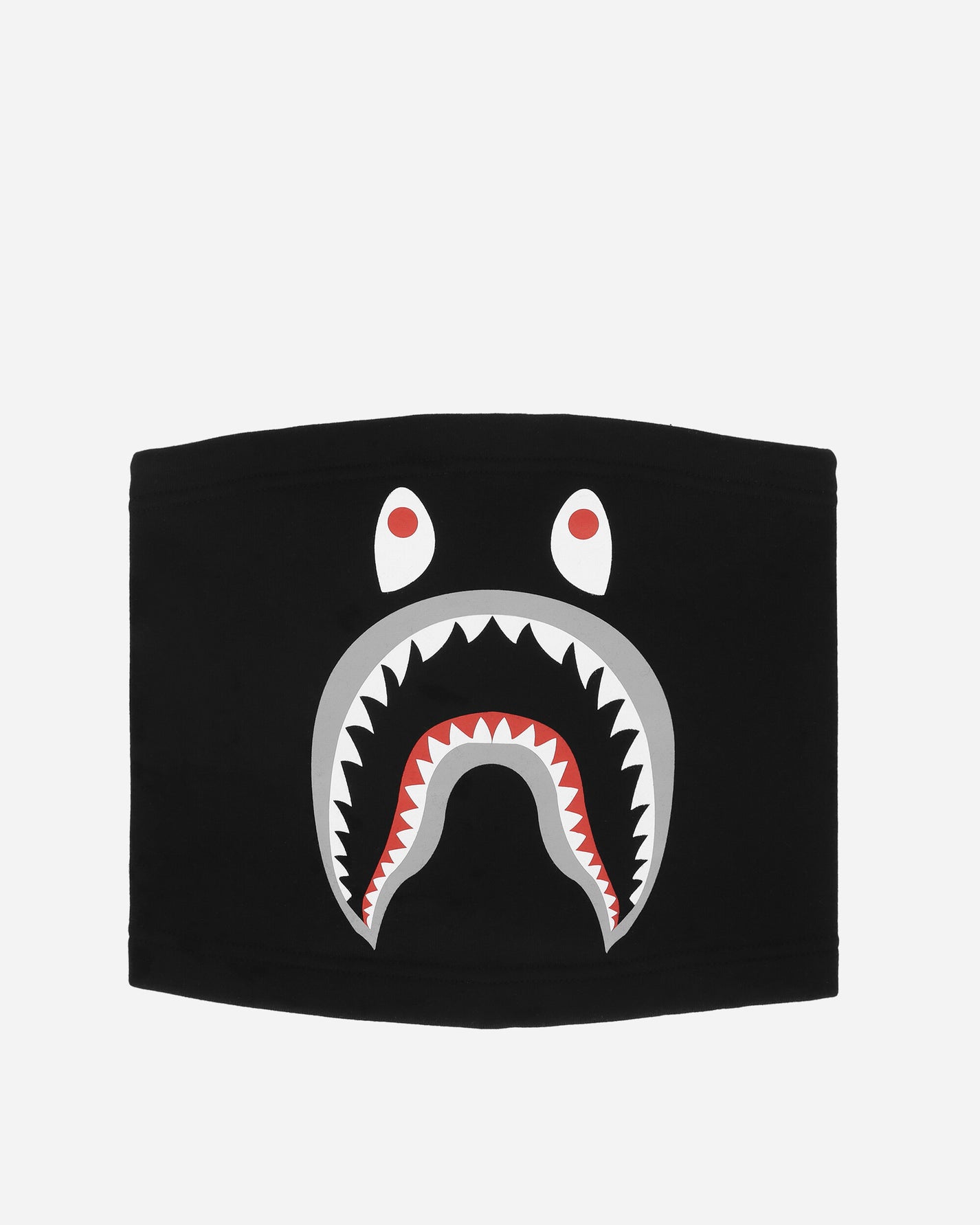 A Bathing Ape Shark Motif Neck Warmer M Black Gloves and Scarves Scarves and Warmneck 1K80182012 BLACK