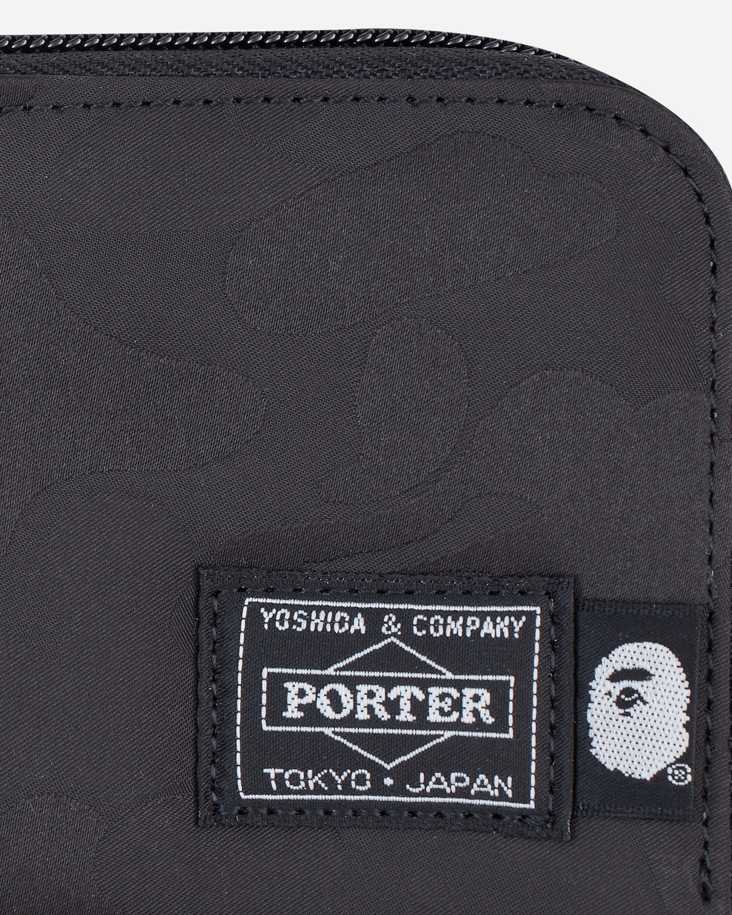 A Bathing Ape Porter Jacquard Camo Mini BLACK Equipment Wallets 1G83182979 BLACK