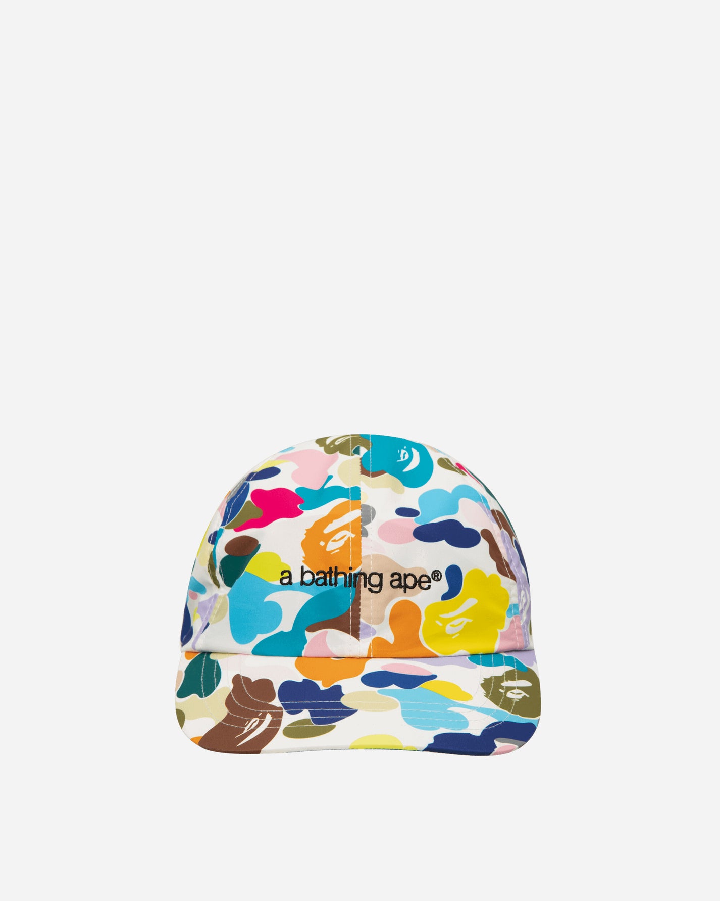 A Bathing Ape Multi Camo Embroidery Panel WHITE Hats Caps 1G80180018 WHITE