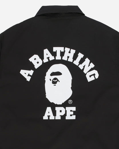 A Bathing Ape College BLACK Outerwear Coach Jackets 1G30140015 BLACK