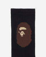 A Bathing Ape Ape Head Socks M Black Underwear Socks 1K80184001 BLACK