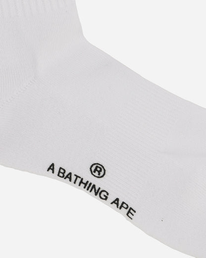 A Bathing Ape Ape Head Socks M White Underwear Socks 1K80184001 WHITE