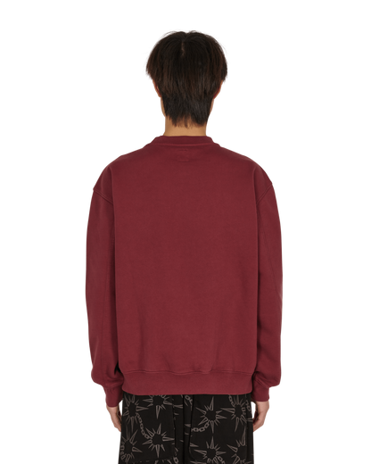 Brain Dead Saturated Voids Vintage Wash Burgundy Sweatshirts Crewneck BDF21T10002098 RD05