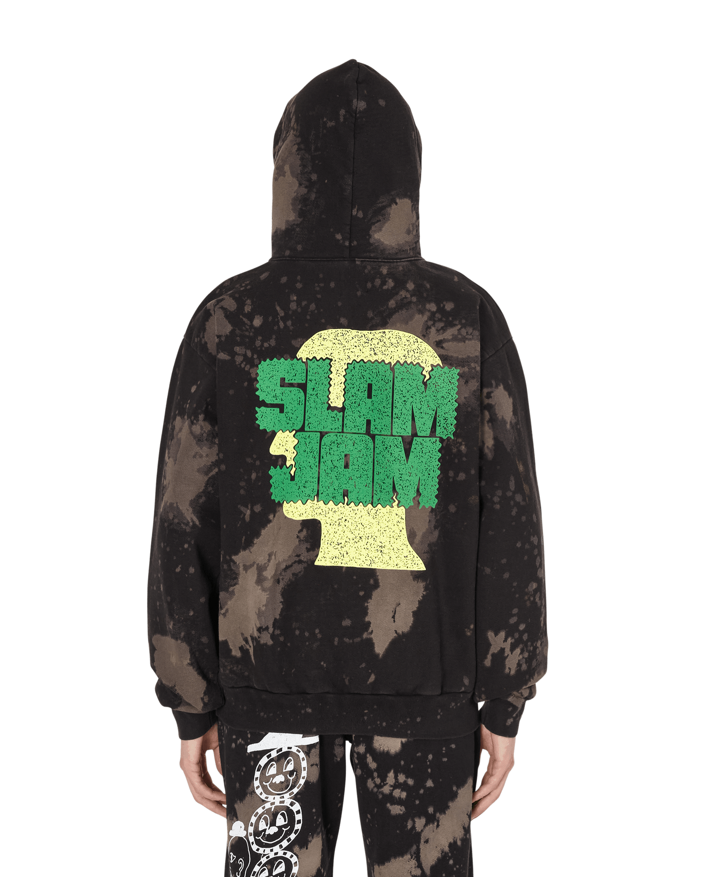 Brain Dead BD x SJ Acid Splatter Hooded Sweatshirt Black/Acid Sweatshirts Hoodies BDSJ001 BLKA