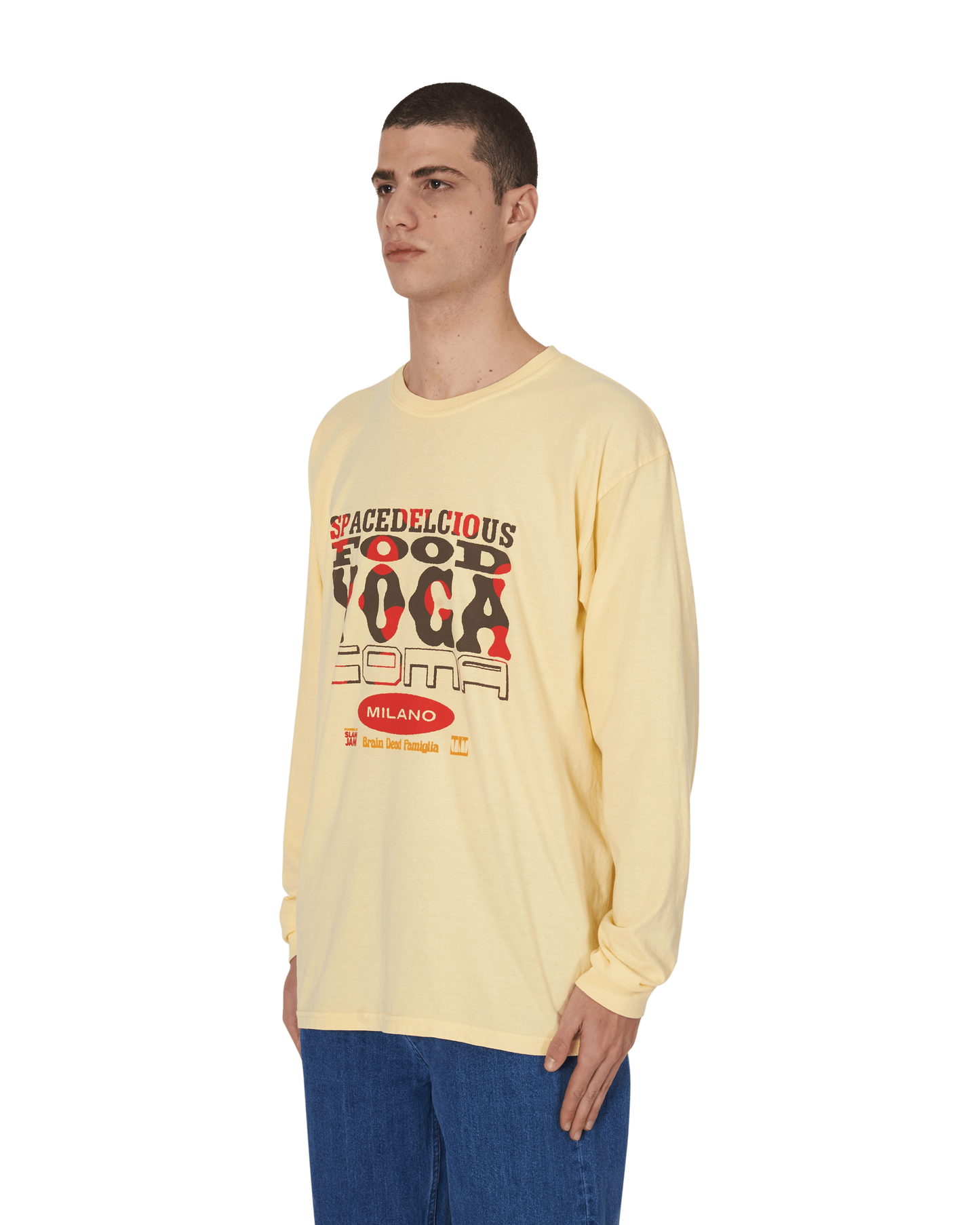 Brain Dead SLAM JAM SPACEDELICIOUS YELLOW T-Shirts Longsleeve BDF19T01001222YL01 YL01