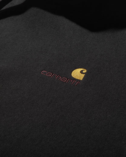 Carhartt WIP Hooded American Script Sweat Black   Sweatshirts Crewneck I028279 89XX