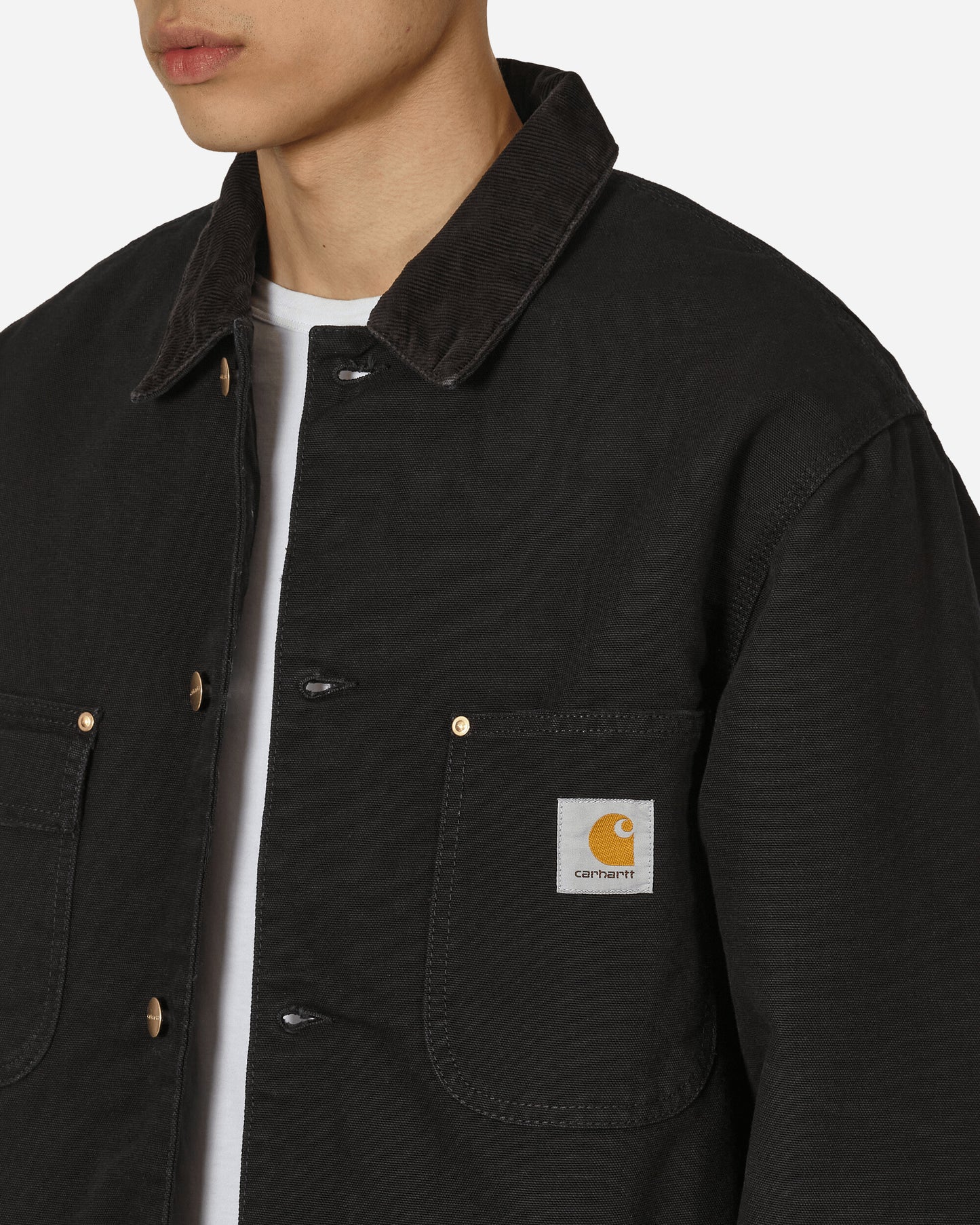 Carhartt WIP Og Chore Coat Black/Black Aged Canvas Coats and Jackets Jackets I027357 00E3K