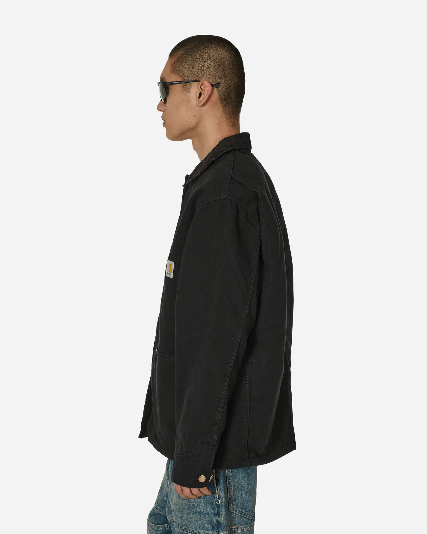 Carhartt WIP Og Chore Coat Black/Black Aged Canvas Coats and Jackets Jackets I027357 00E3K