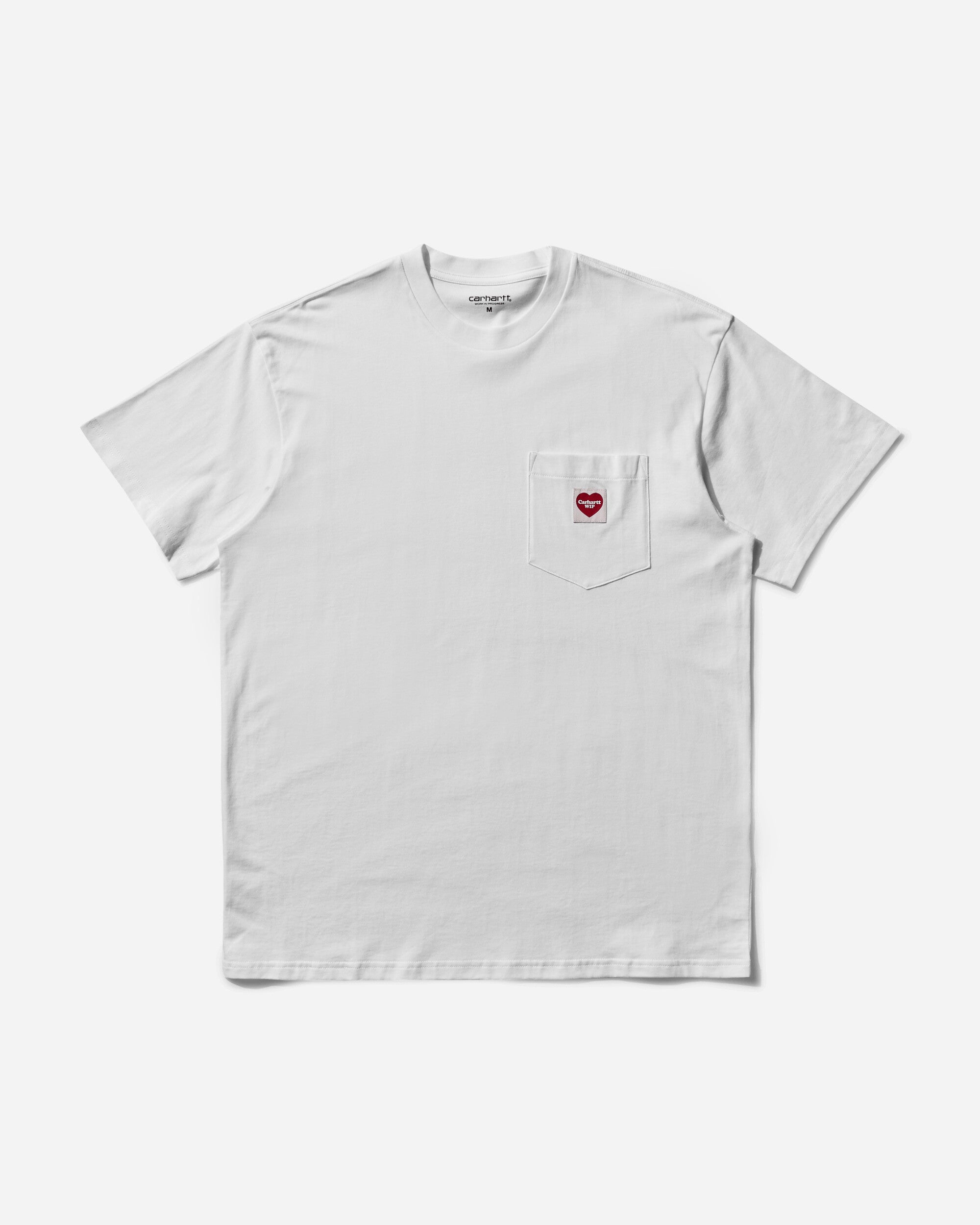 Carhartt WIP S/S Pocket Heart T-Shirt White/Red T-Shirts Shortsleeve I032128 1WZXX