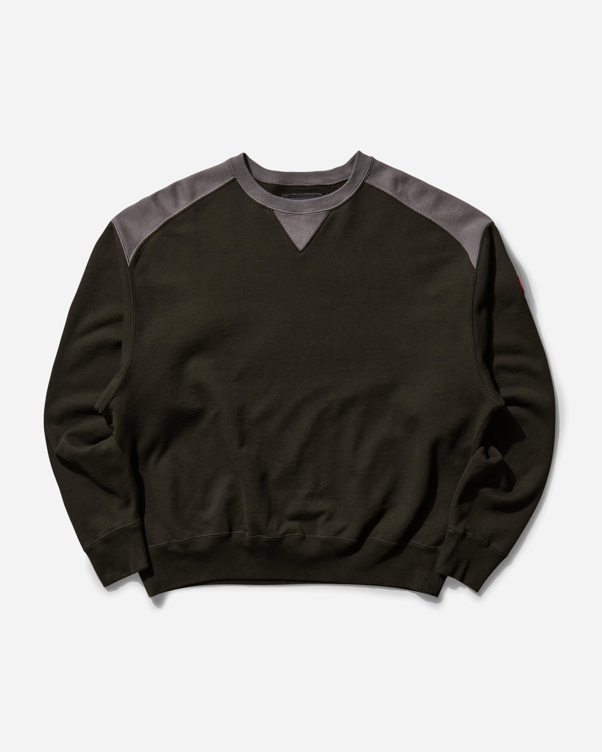 Cav Empt Panel Shoulder Crew Neck Black Sweatshirts Crewneck CES26CS10 001