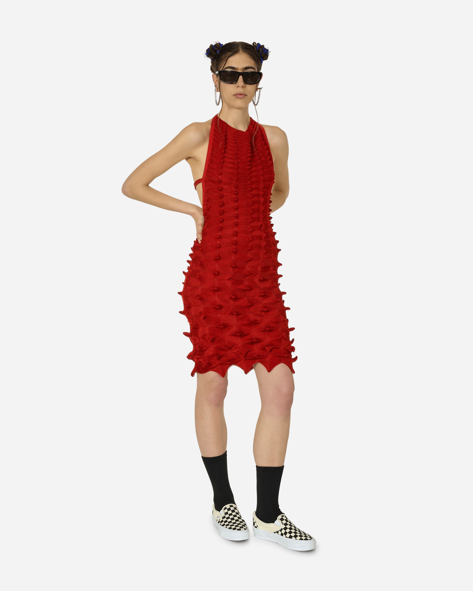 Chet Lo Wmns Gradient Spikes Dress Red Dresses Dress Mid SS24CL010 RED