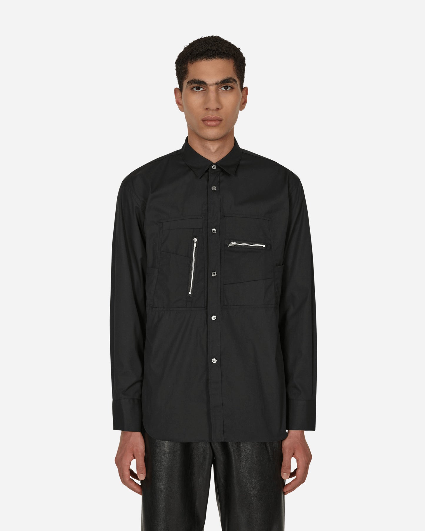 Comme Des Garçons Shirt Mens Shirt Woven Black Shirts Longsleeve FJ-B001-W22 1