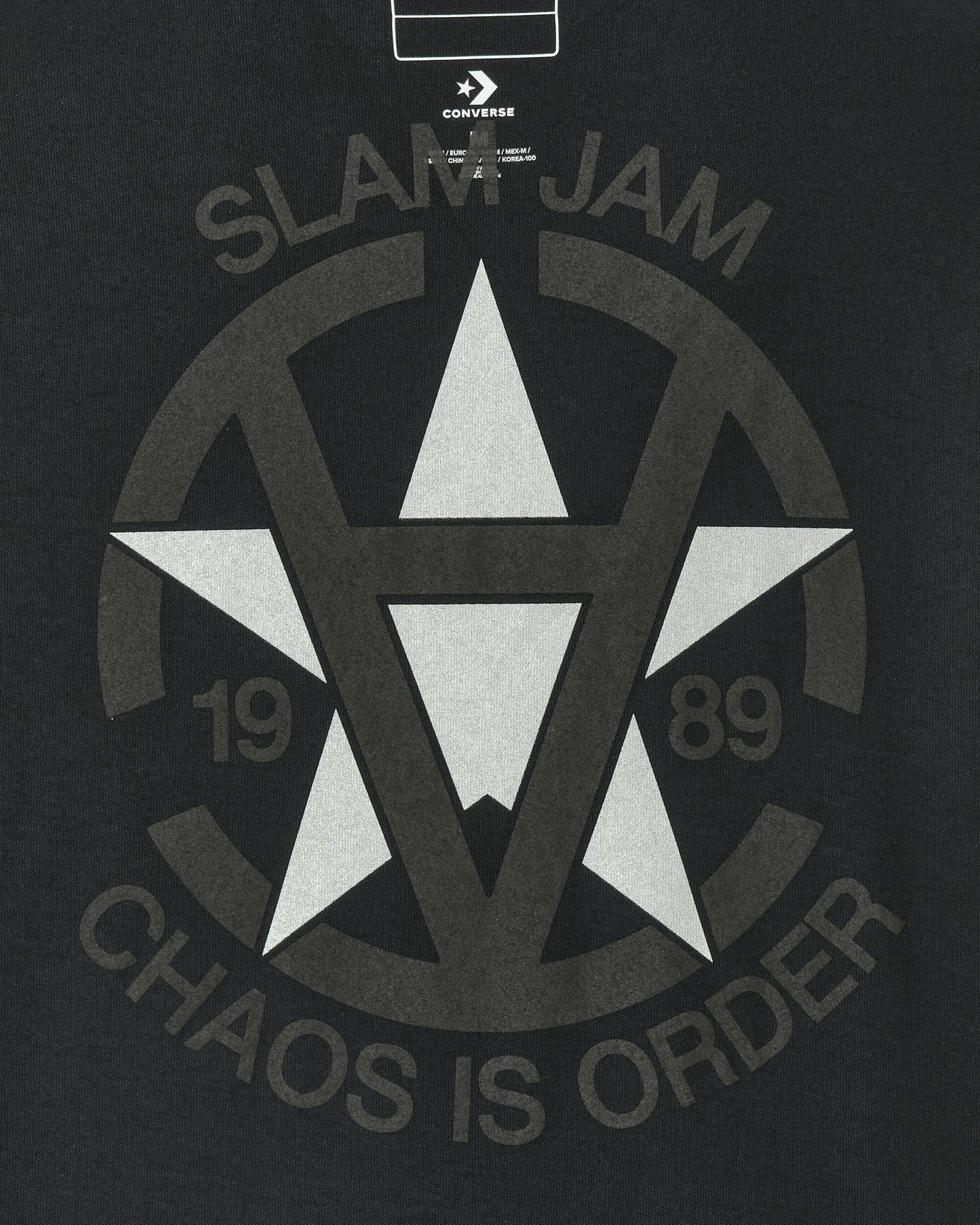 Converse Converse X Slam Jam Tee Black T-Shirts Shortsleeve 10028548