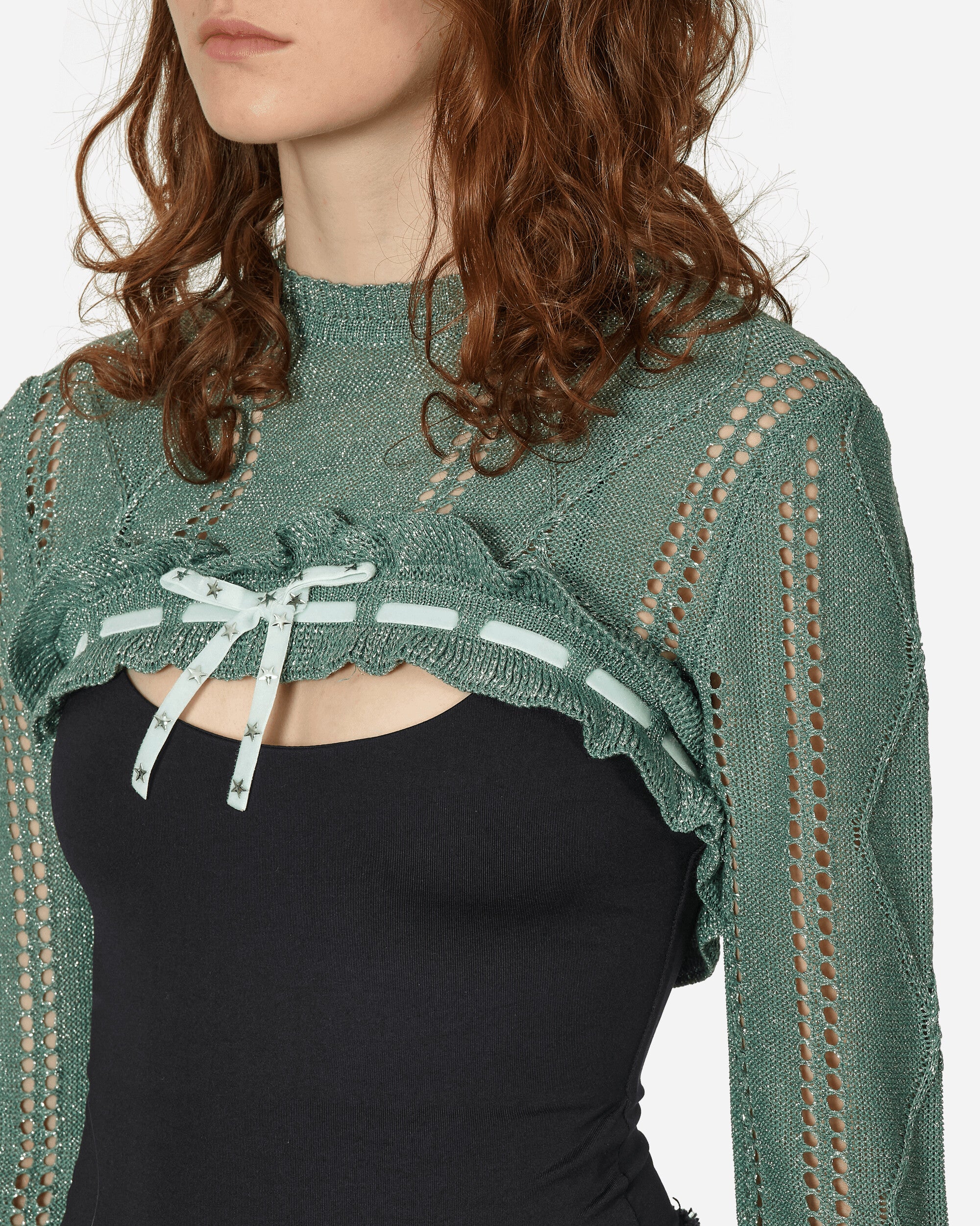 Cormio Wmns Annalisa Bolero Knit Green Knitwears Sweaters ANNALISA 001