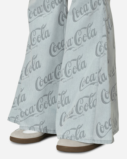 ERL Coca-Cola Jacquard Denim Flare Pants Grey Coca-Cola Pants Flare ERL08P014 1