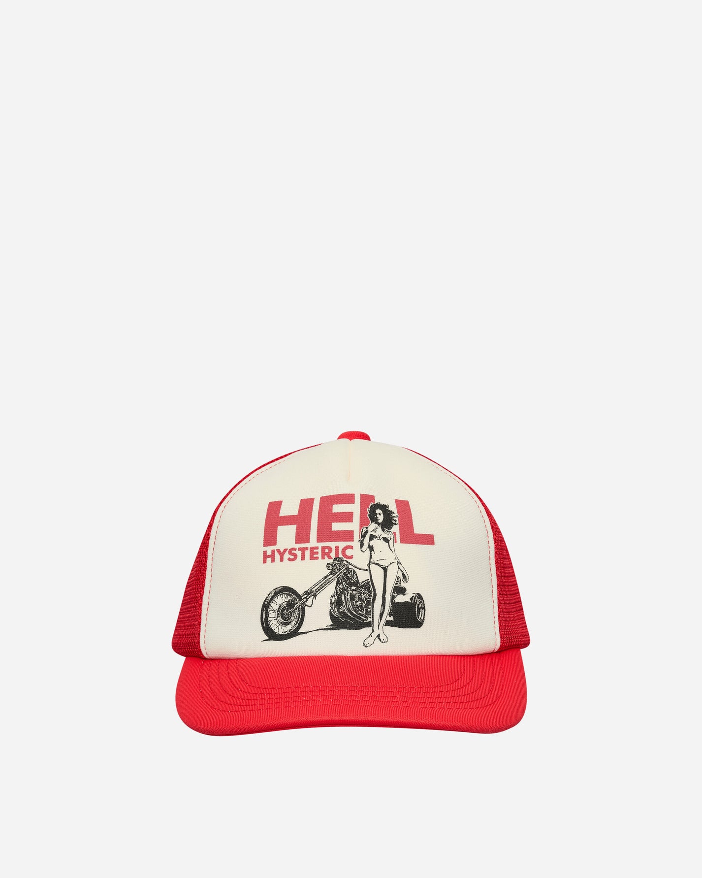 Hysteric Glamour Hell Hysteric Mesh Cap Red Hats Caps 02251QH03 50