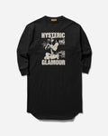 Hysteric Glamour Wmns Beauty Tips Black Sweatshirts Crewneck CO059 C1