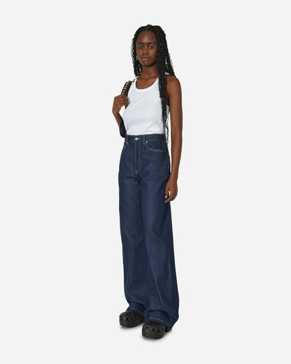 Jean Paul Gaultier Wmns Denim Pant With Contrasted Top Stitching Madonna Inspired Indigo/Tabac Pants Denim F-JE123I-D015 5572