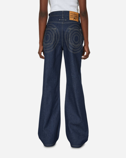 Jean Paul Gaultier Wmns Denim Pant With Contrasted Top Stitching Madonna Inspired Indigo/Tabac Pants Denim F-JE123I-D015 5572