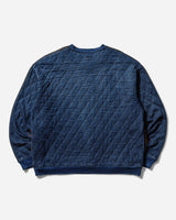 KAPITAL Swt Knit X Denim Quilting Navy 2Tones Big Swt Blkxidg Sweatshirts Crewneck EK-1515LCA 1