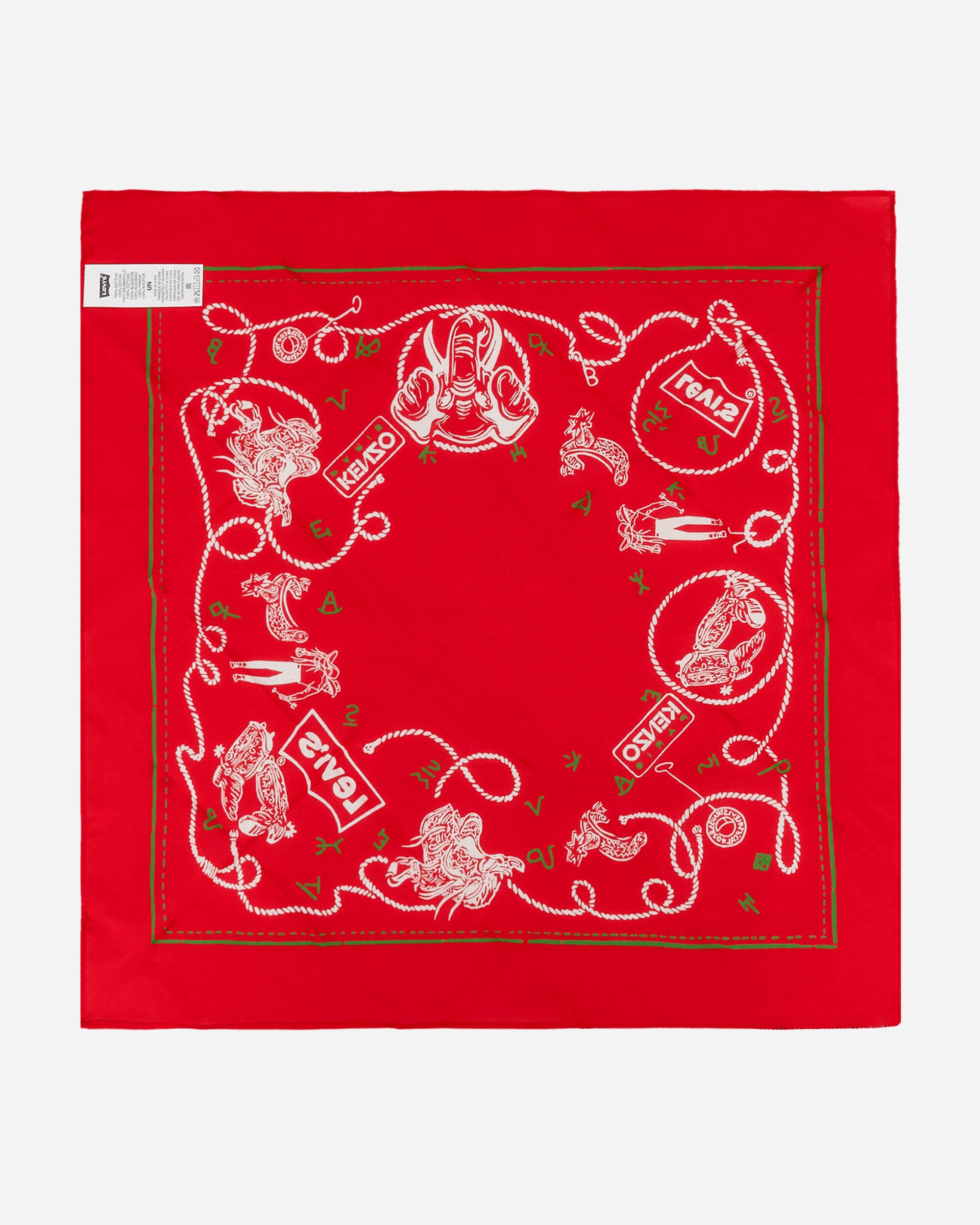 KENZO Paris Kenzo X Levi'S Bandana Cherry Gloves and Scarves Bandanas FD68EU230LE9 22