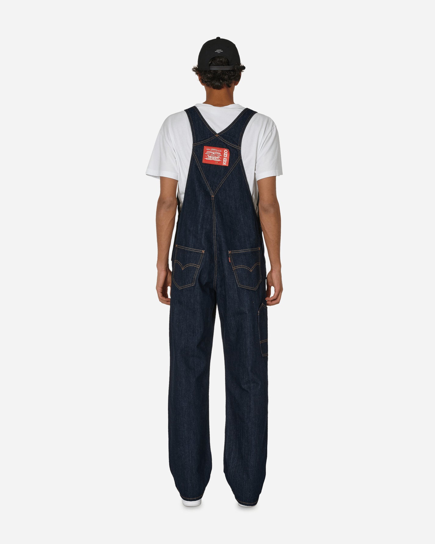 KENZO Paris Kenzo X Levi'S Denim Overall Rinse Blue Denim Pants Jumpsuits FD65DCN44LE1 DM