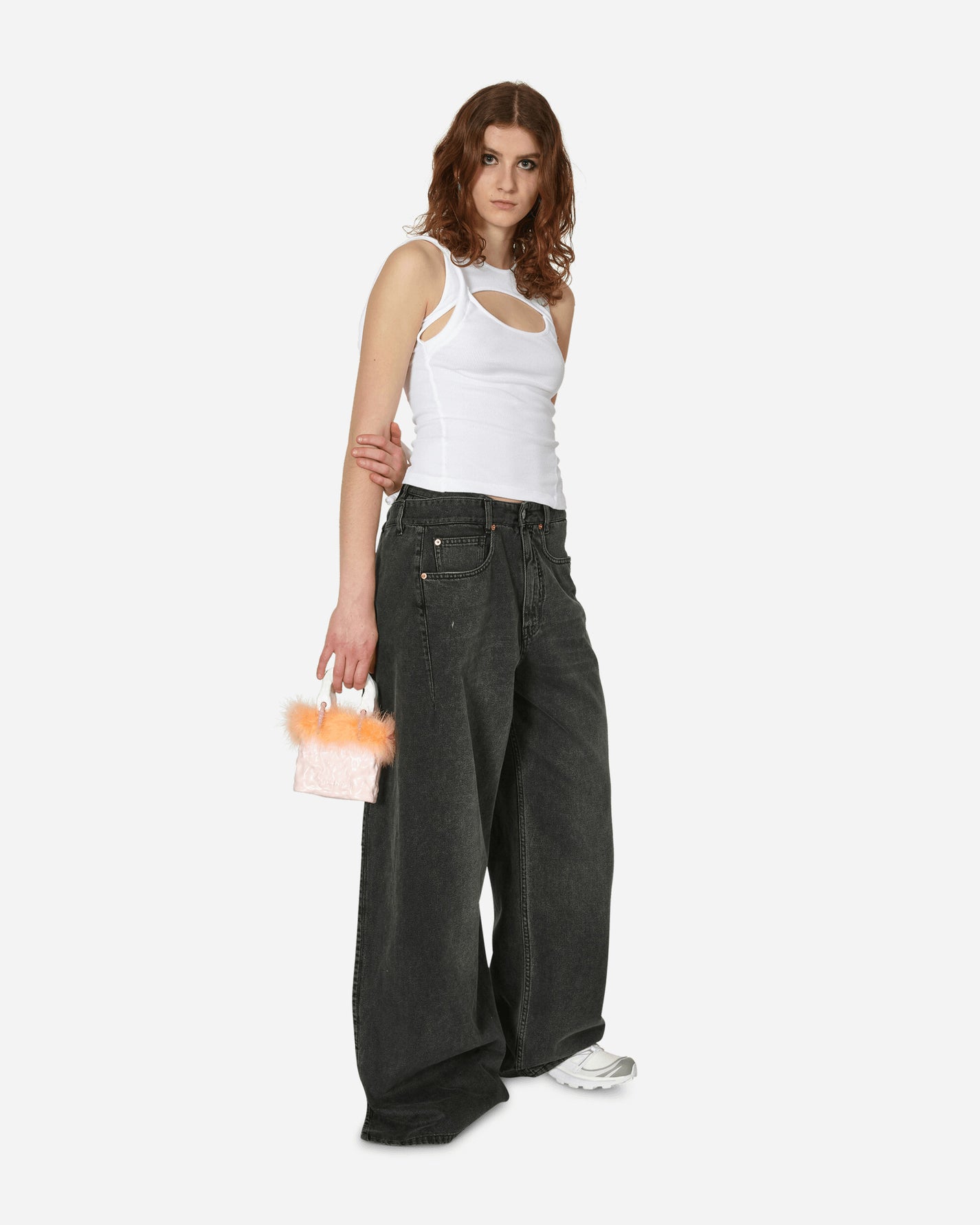 MM6 Maison Margiela Wmns Pantalone 5 Tasche Grey Pants Denim S62LB0163 859