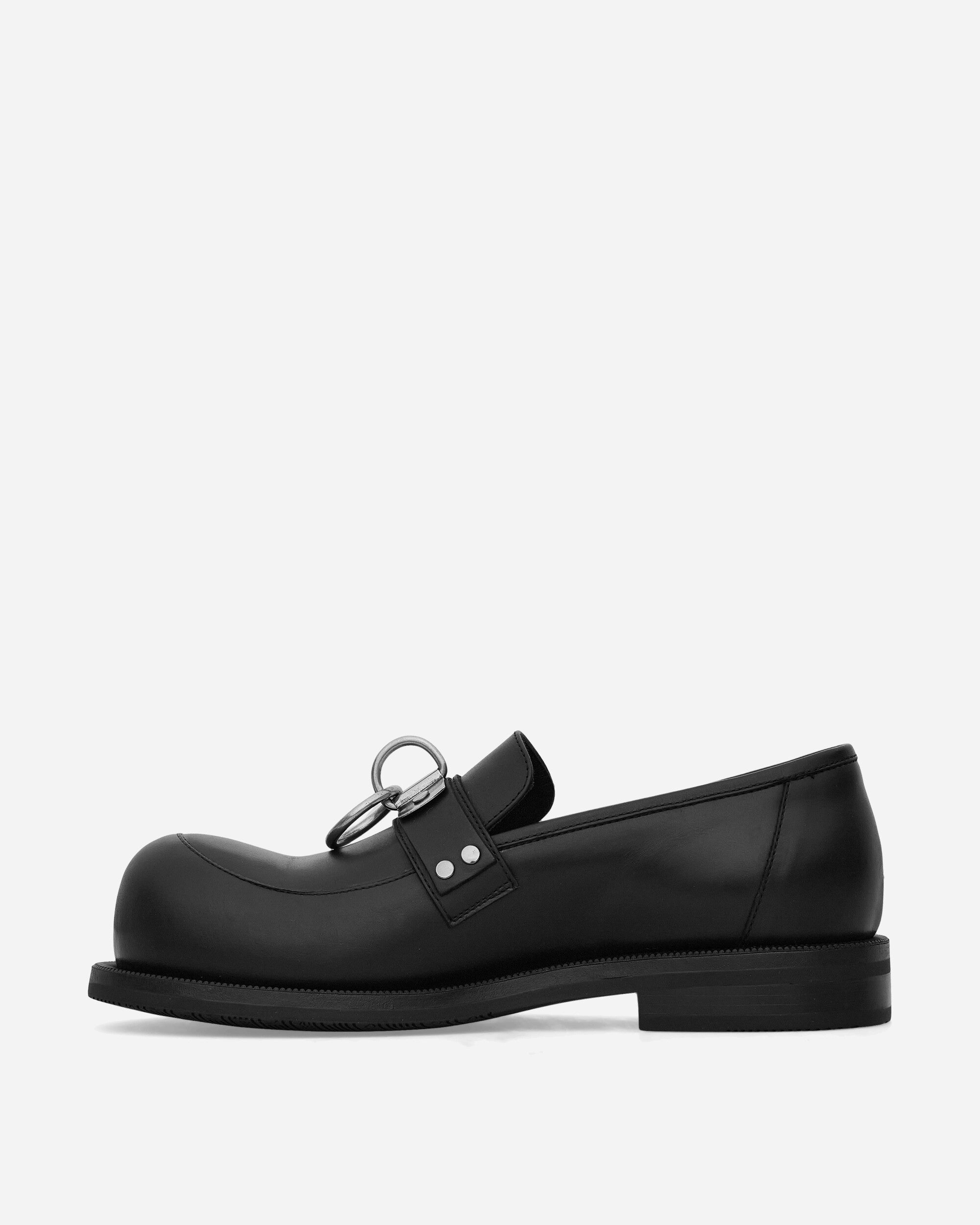 Martine Rose Bulb Toe Ring Loafer Black Classic Shoes Loafers MRSS24-1035 BLACK