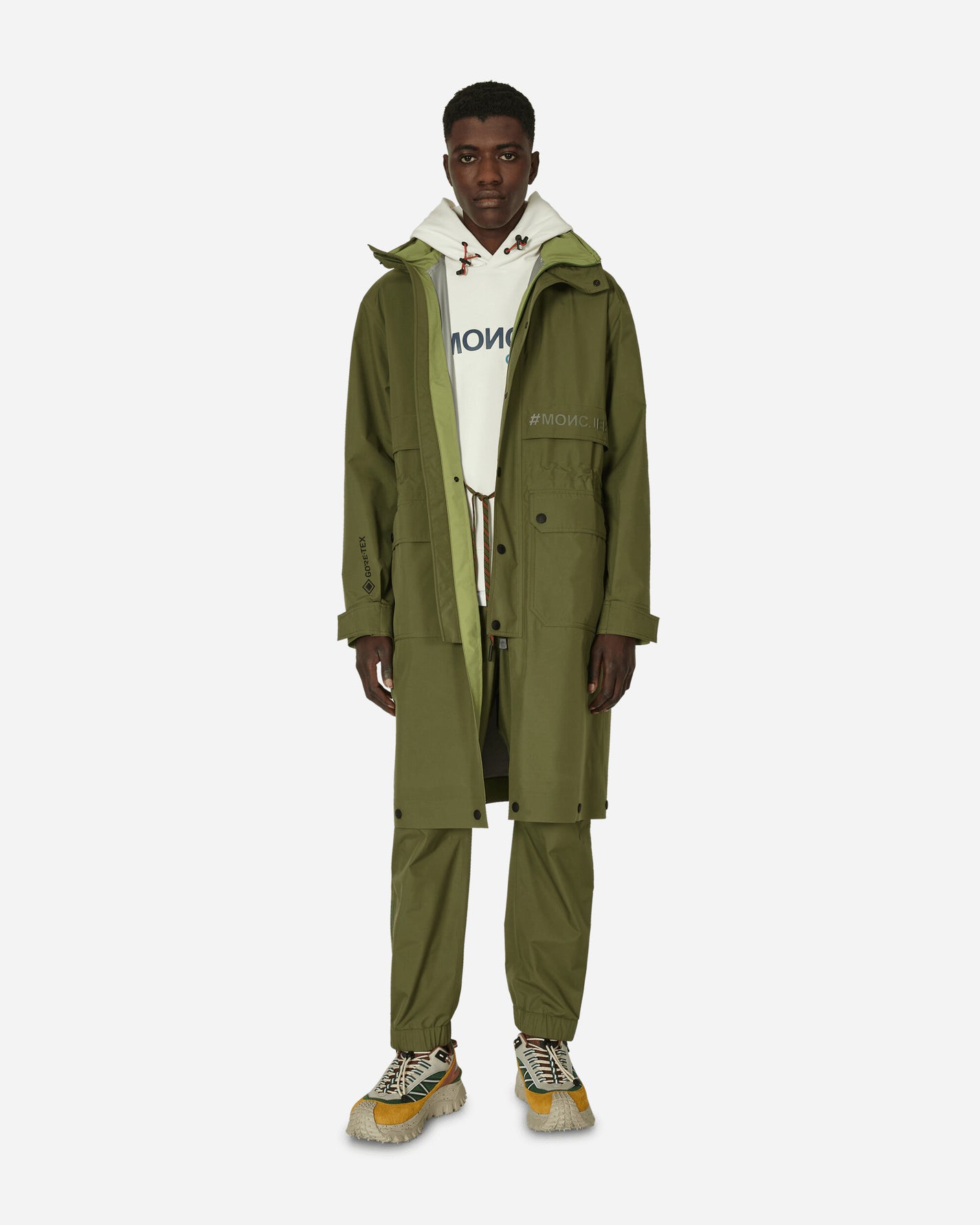 Moncler Grenoble Steig Long Parka Day-Namic Olive Coats and Jackets Coats 1C0000154AL5 820