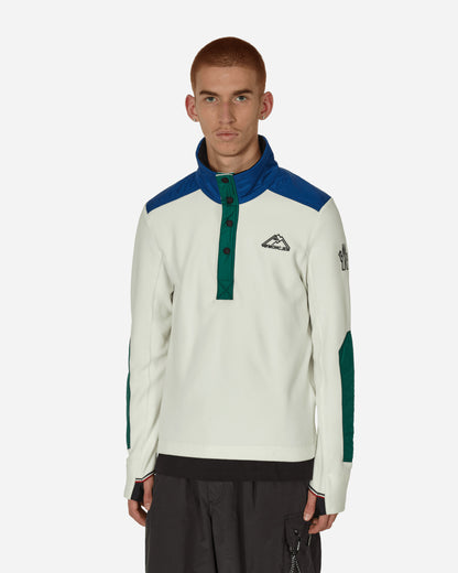 Moncler Grenoble Half Zip Sweatshirt White Sweatshirts Track Tops 8G0001580093 034