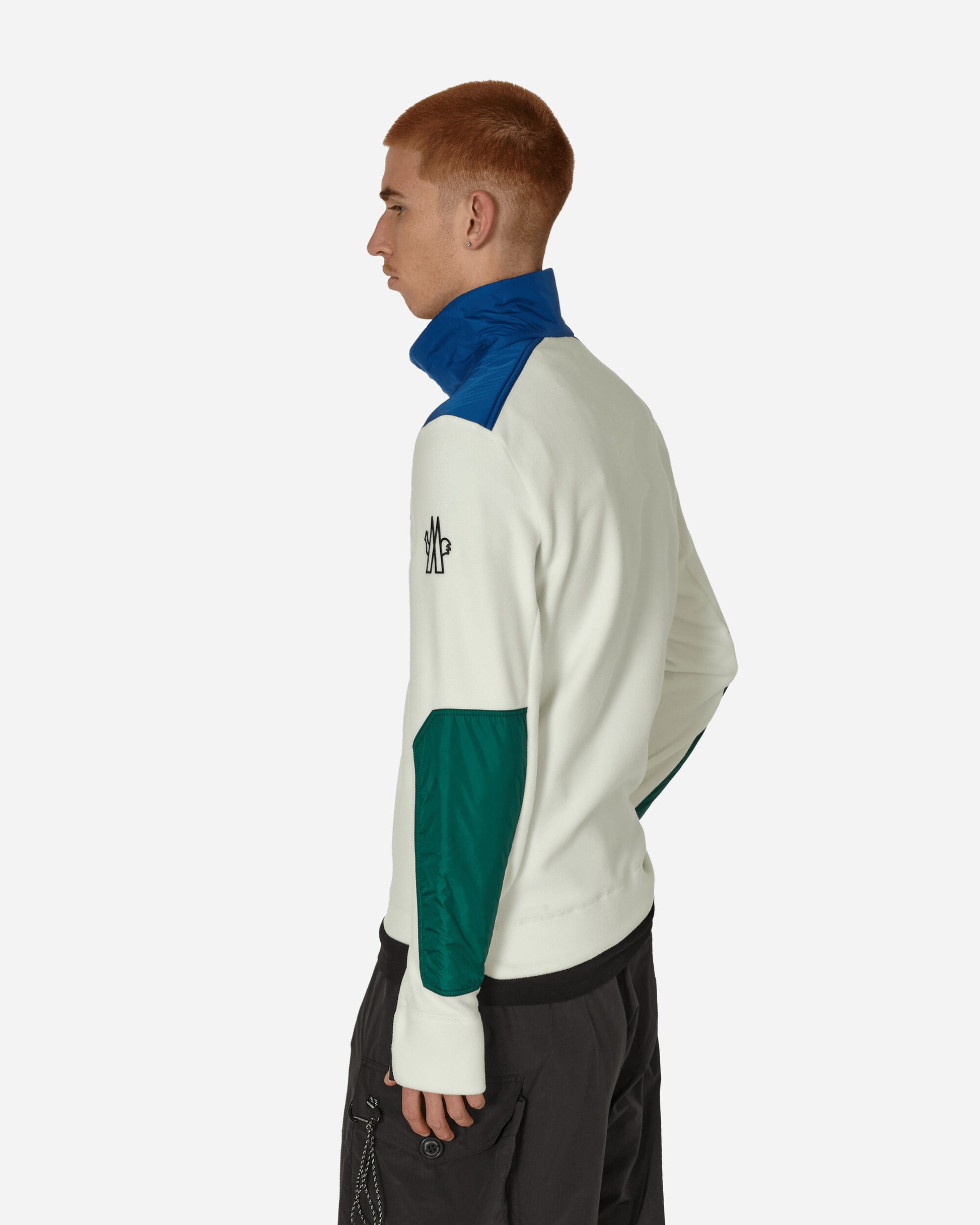 Moncler Grenoble Half Zip Sweatshirt White Sweatshirts Track Tops 8G0001580093 034
