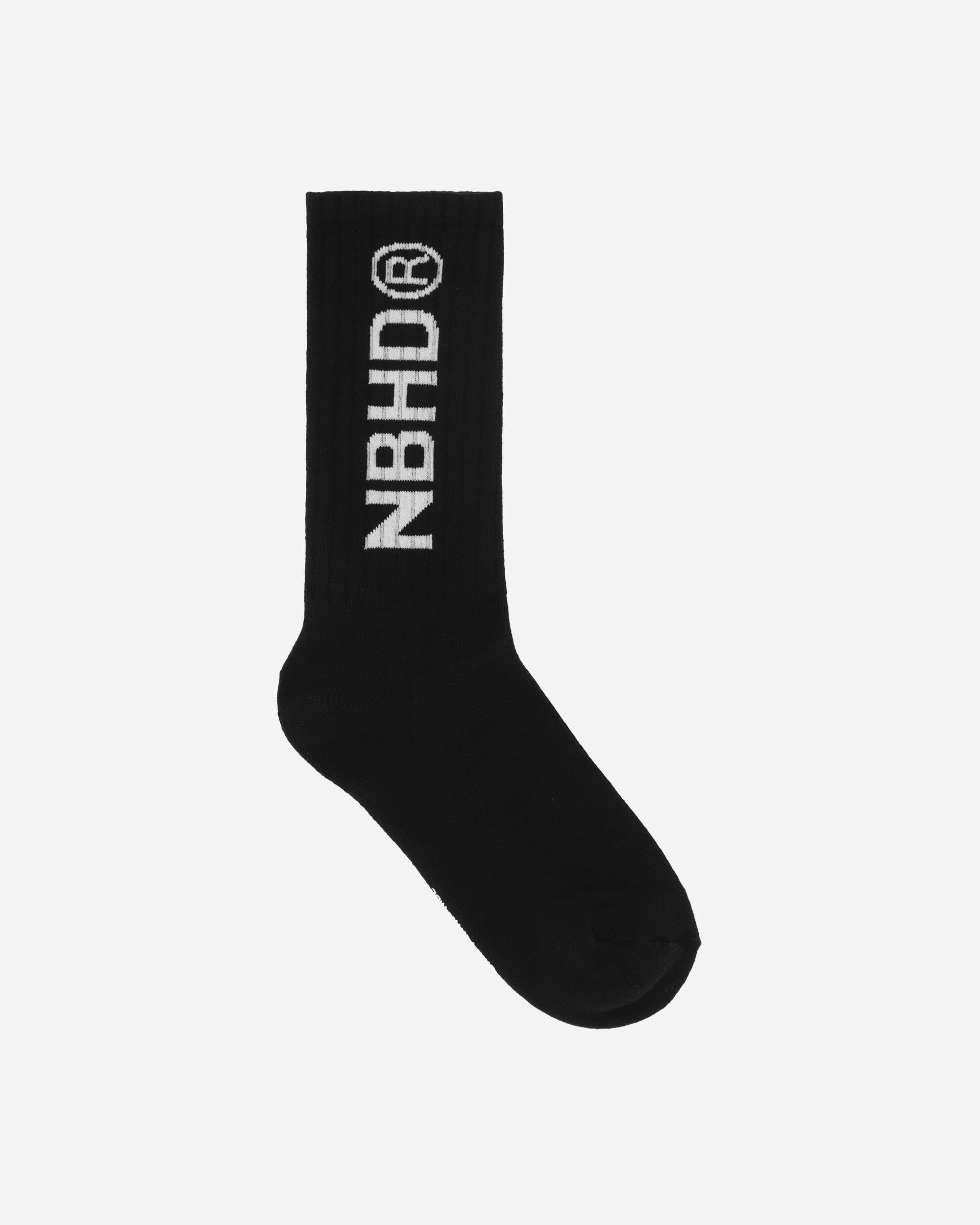 Neighborhood Nbhd Logo Socks Black Underwear Socks 242WINH-UWM02 BK