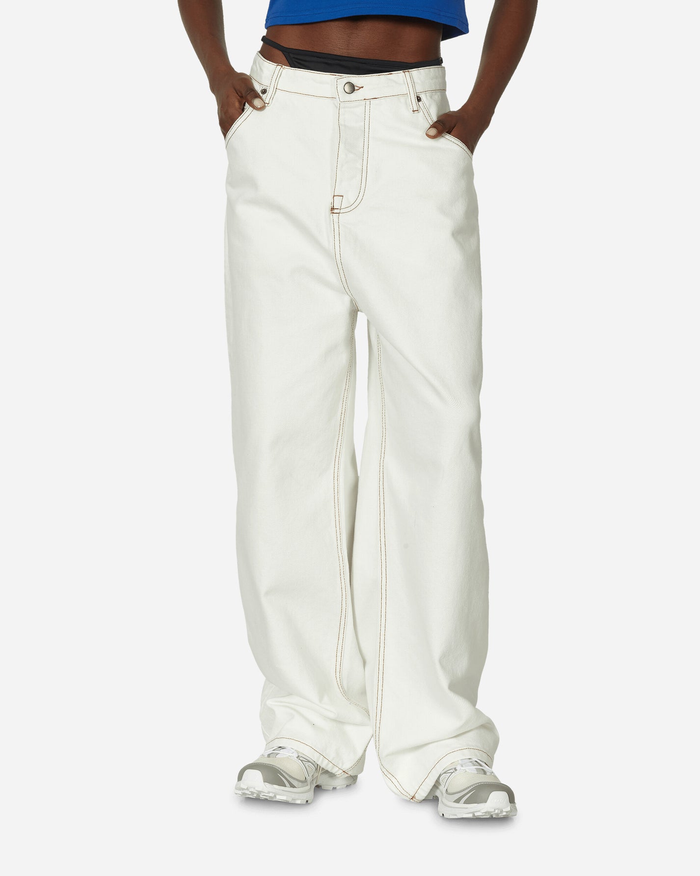 Nii Hai Wmns Baggy Jeans In Canvas Cream Pants Denim TRS-BDBJ CRM