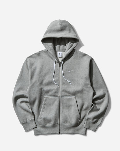 Nike M Nk Solo Swsh Hw Fz Hoodie Dk Grey Heather/White Sweatshirts Hoodies DR0403-063