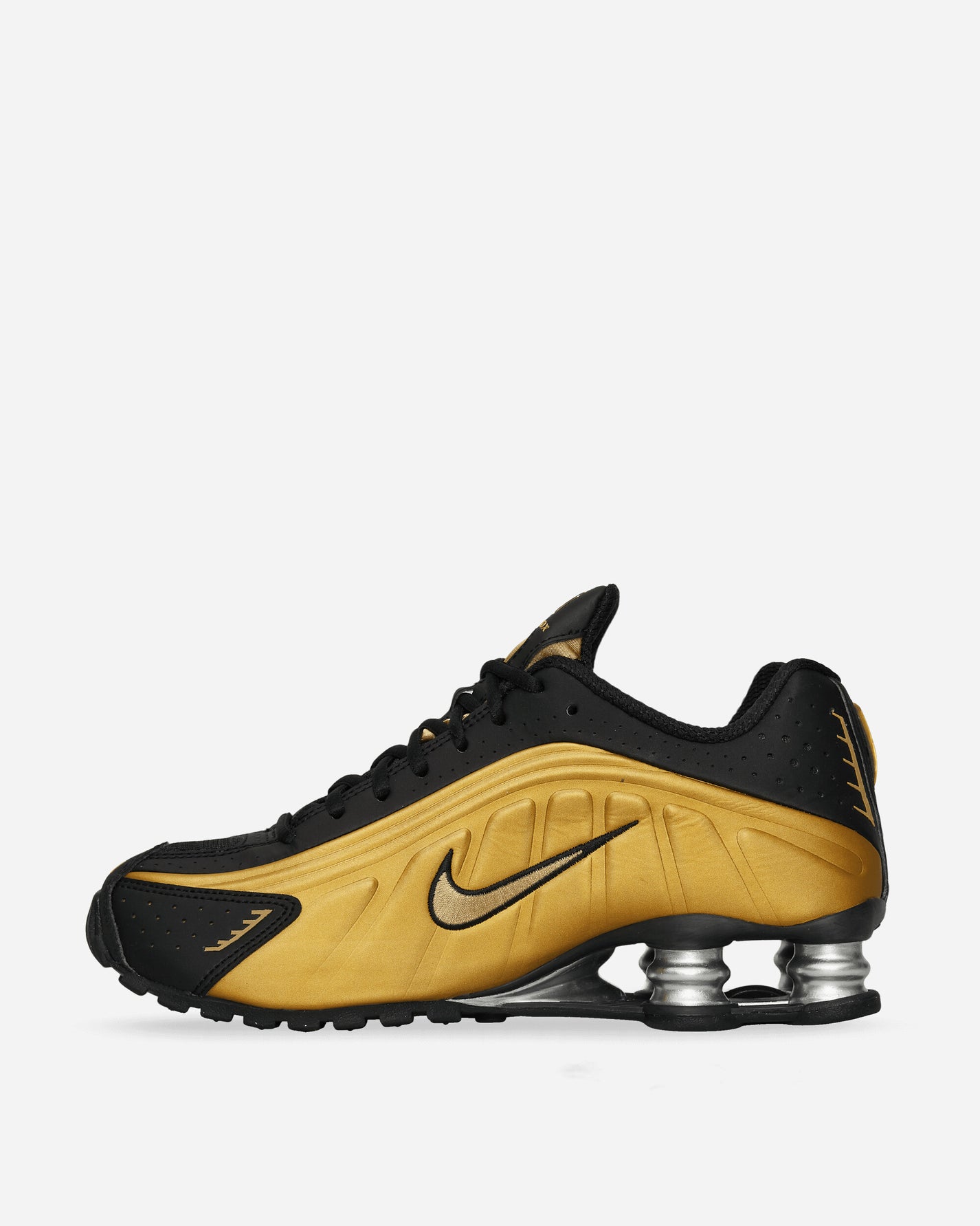 Nike Wmns Nike Shox R4 Black/Metallic Gold Sneakers Low AR3565-005