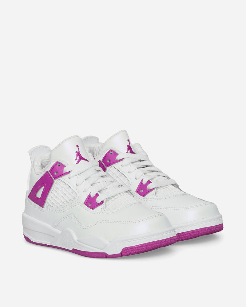Air Jordan 4 Retro (PS) Sneakers White / Hyper Violet