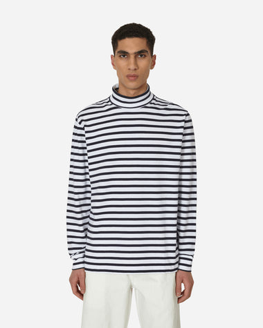 Noah Breton Stripe Turtleneck Navy/White T-Shirts Longsleeve KN091SS2 NVY