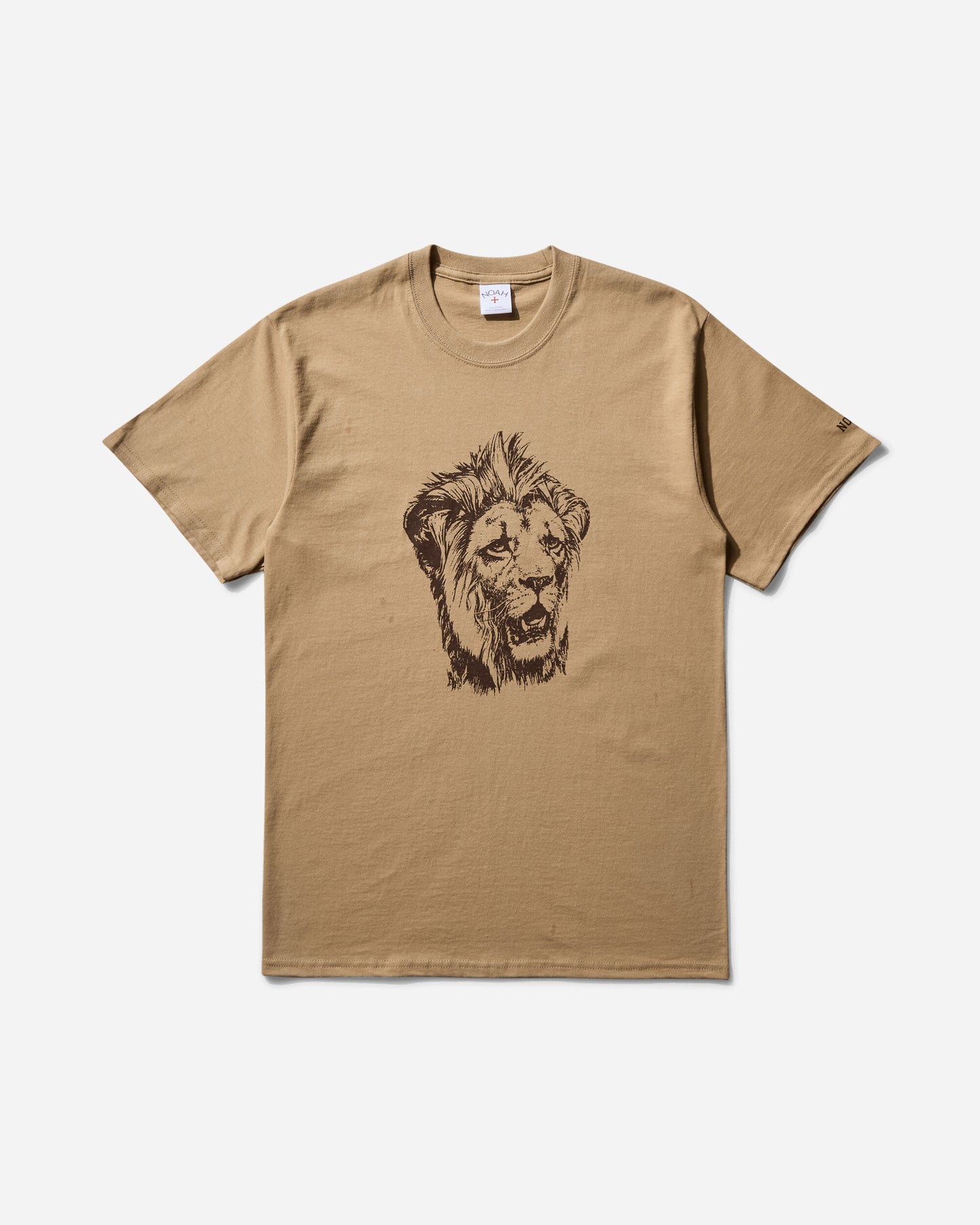 Noah Lion Head Tee Sand T-Shirts Shortsleeve T252SS25 SND