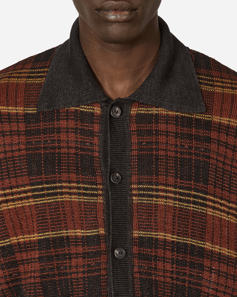 Our Legacy Evening Polo Rust Geezer Check Knitwears Cardigans M2243ER 001