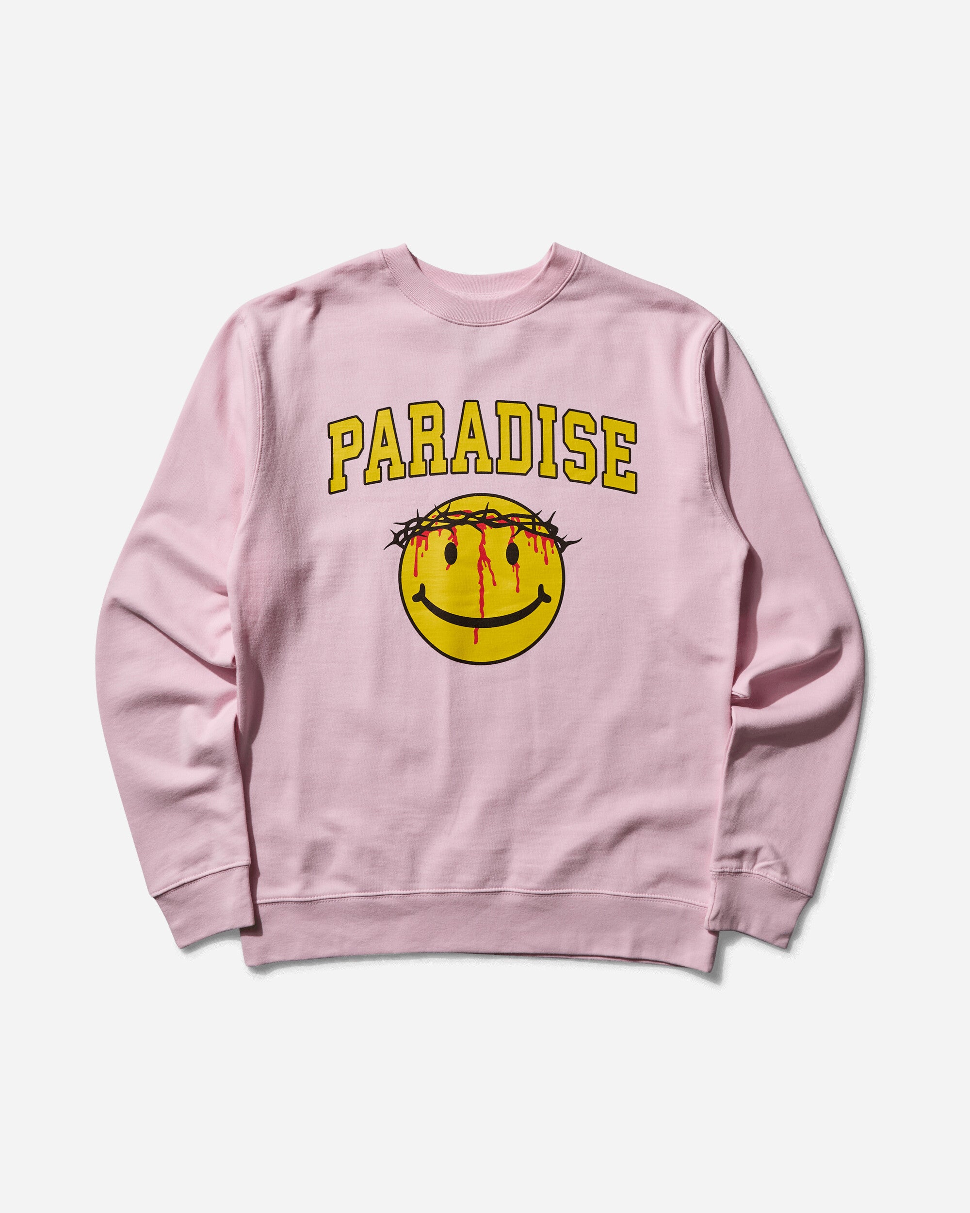 Paradis3 Smiley Jesus Crewneck Pink Sweatshirts Crewneck PASMILEYCREW 2