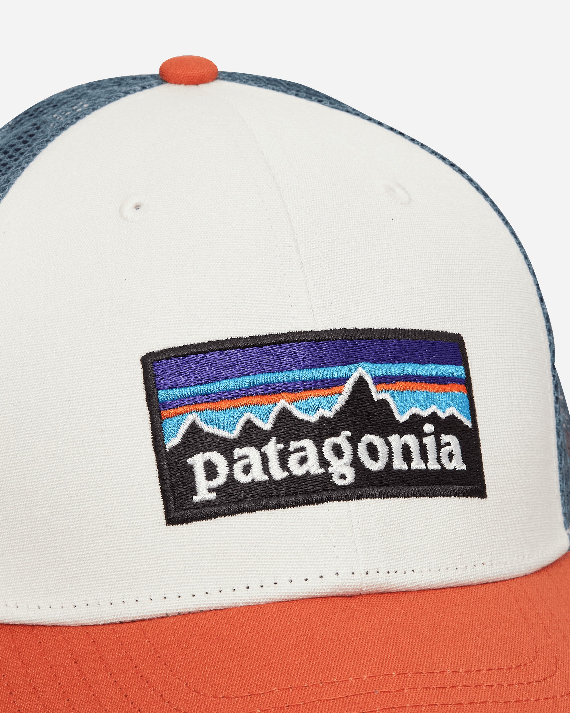 Patagonia P-6 Logo Lopro Trucker Hat White/Redtail Hats Caps 38283 WHRL