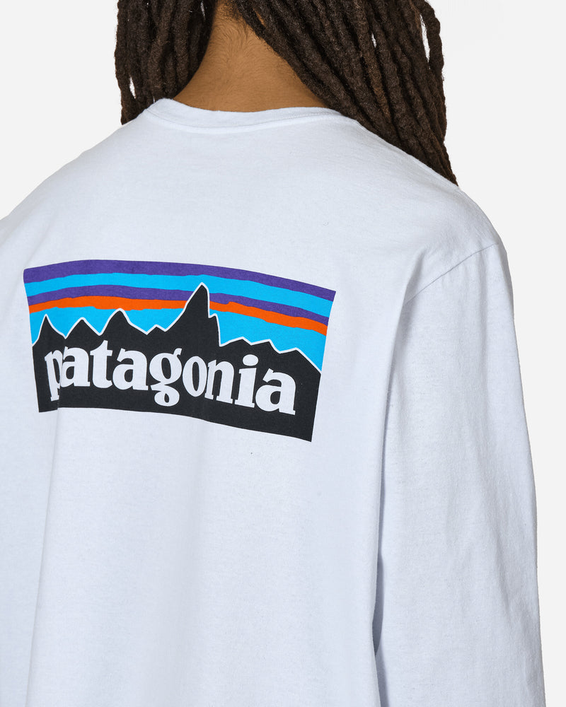 Patagonia M'S L/S P-6 Logo Responsibili-Tee White T-Shirts Longsleeve 38518 WHI