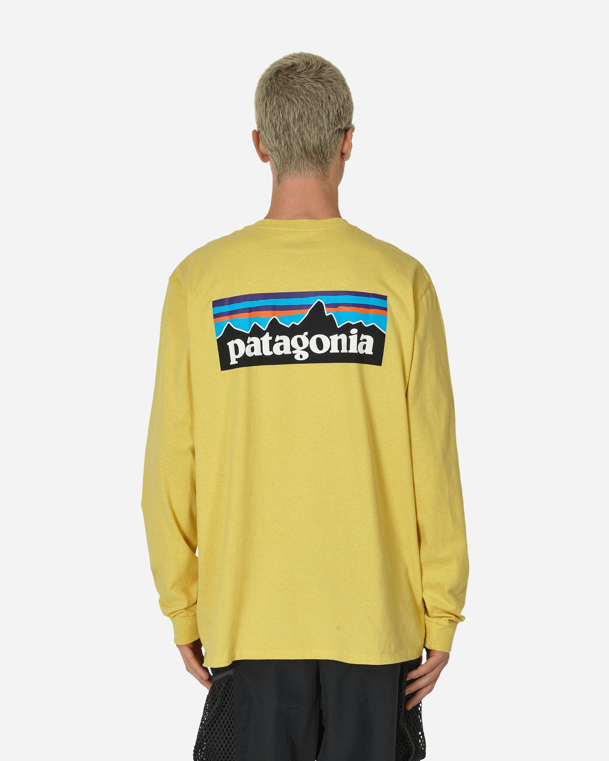 Patagonia M'S L/S P-6 Logo Responsibili-Tee Milled Yellow T-Shirts Longsleeve 38518 MILY