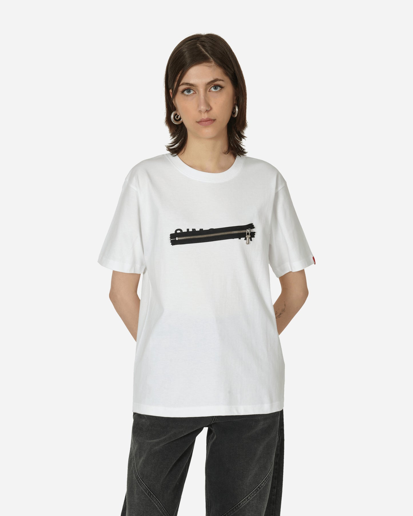 Phingerin P-Zip Tee Si White T-Shirts Shortsleeve PD-241-CS-081 A