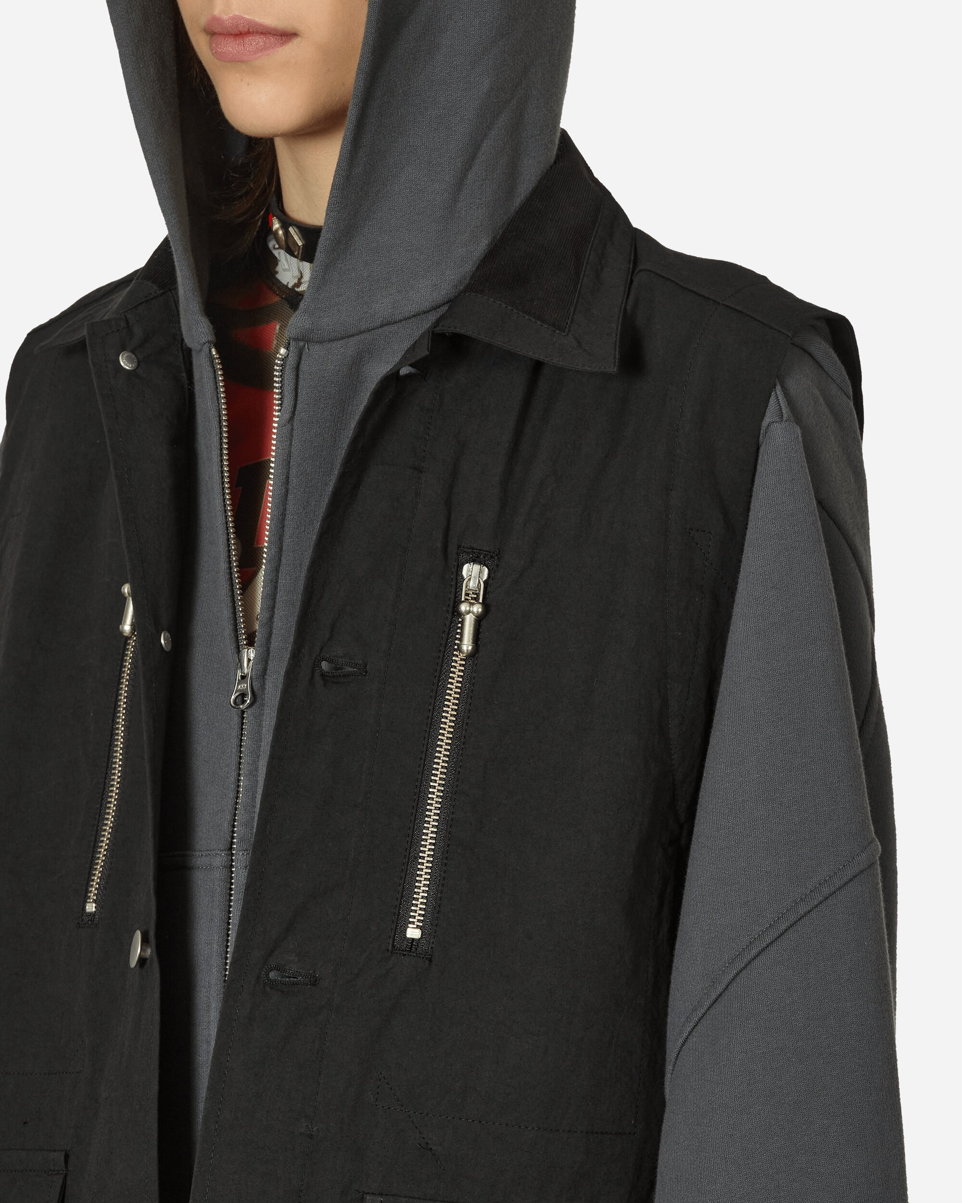 Phingerin P-Zip Vest Black Coats and Jackets Vests PD-241-JK-031 C1