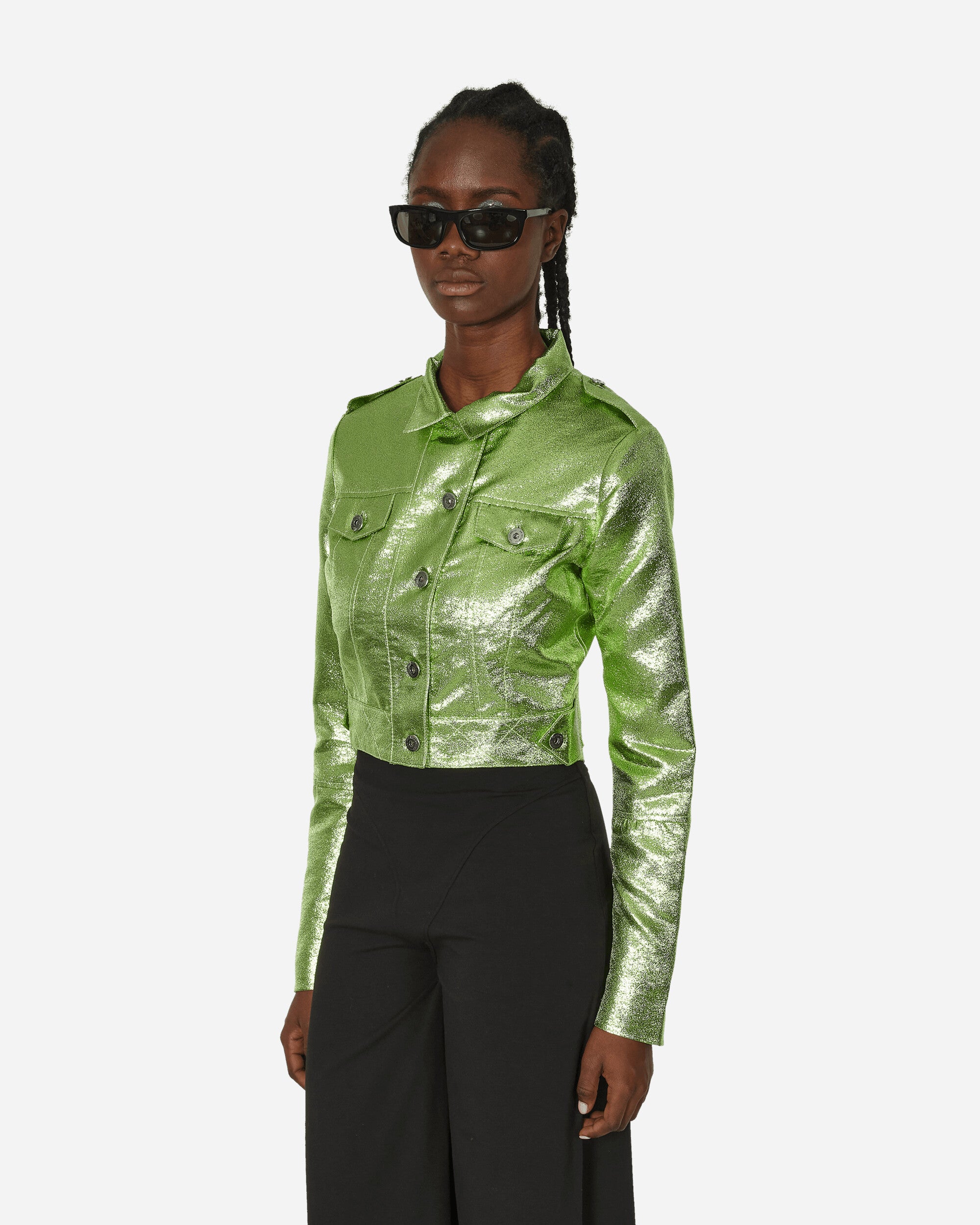 Priscavera Wmns Cropped Moto Jacket Wasabi Coats and Jackets Jackets 004051-170 WA