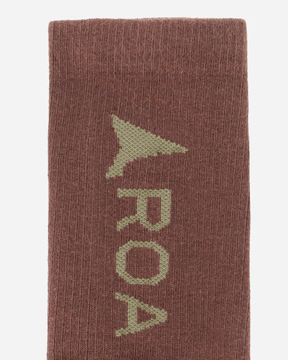 ROA Logo Socks Brown Underwear Socks RBMW079YA04 BRW0001