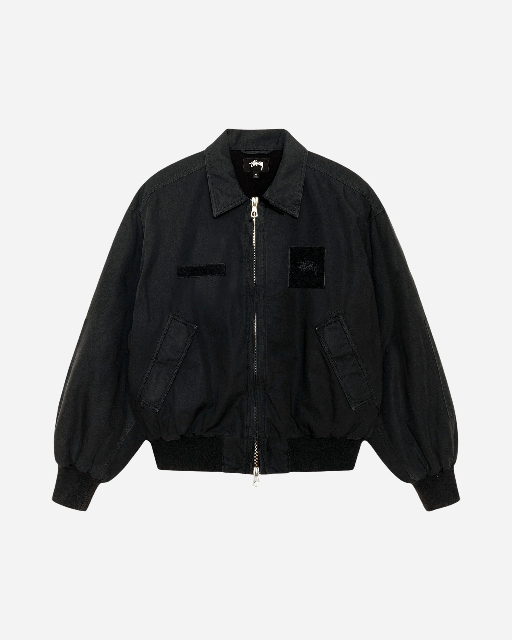 Stüssy Flight Bomber Black Coats and Jackets Bomber Jackets 115837 0001