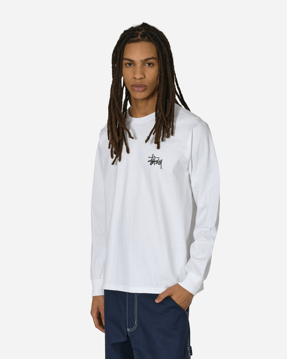 Stüssy Basic Longsleeve T-Shirt White - Slam Jam® Official Store